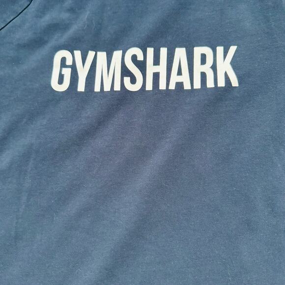 Gymshark Mens Apollo Navy Blue Long Sleeve Cotton Spandex Tee Shirt Medium - Picture 3 of 7